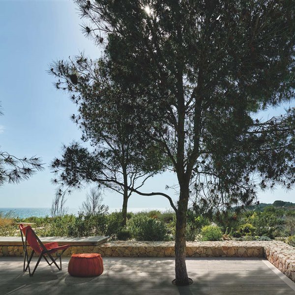 Terraza y vitas del exterior de Casa Da Rocha