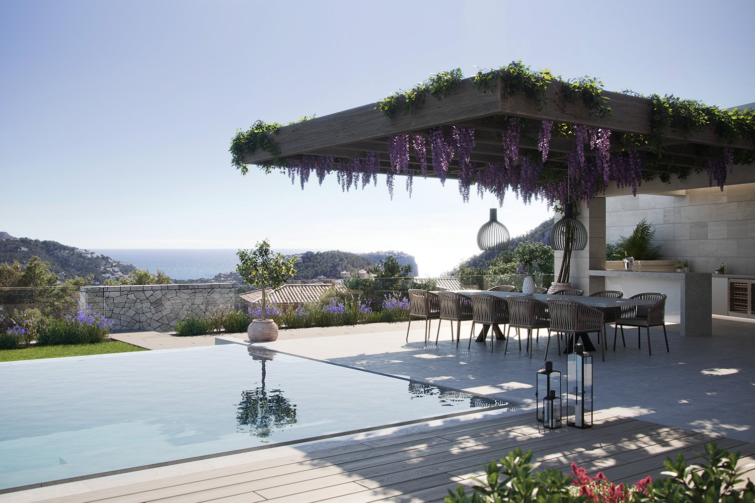 casa infinity port andratx comedor exterior