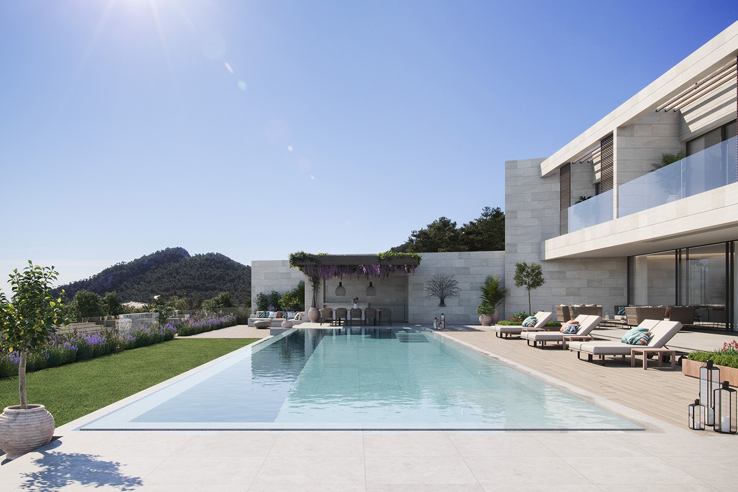 casa infinity port andratx terraza piscina