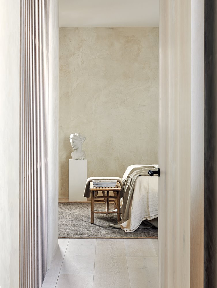casa Esquinza dormitorio escultura