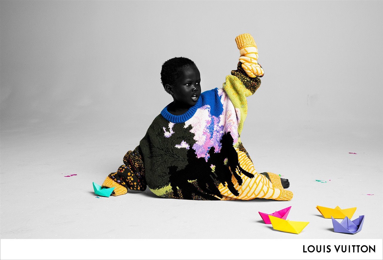 Imagen de la primera campaña de Louis Vuitton bajo la dirección de Virgil Ablog