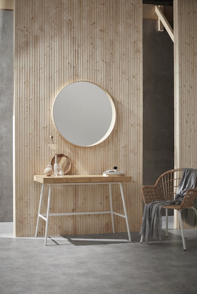 Mesa tocador con cajones moderna y sencilla de madera de Ikea