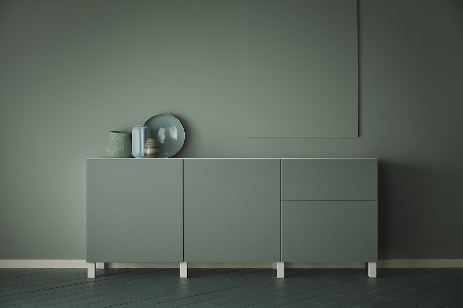 Mueble aparador de color verde de Ikea
