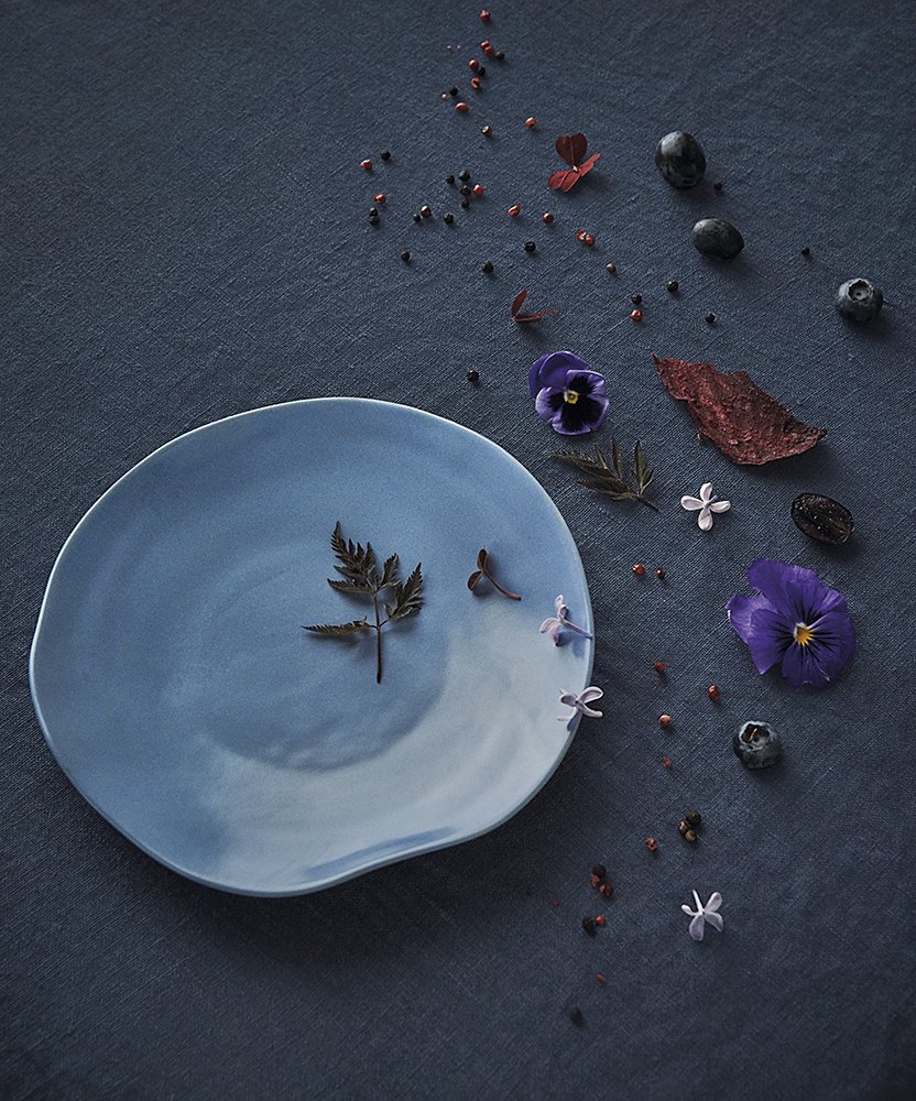Plato de postre de cerámica