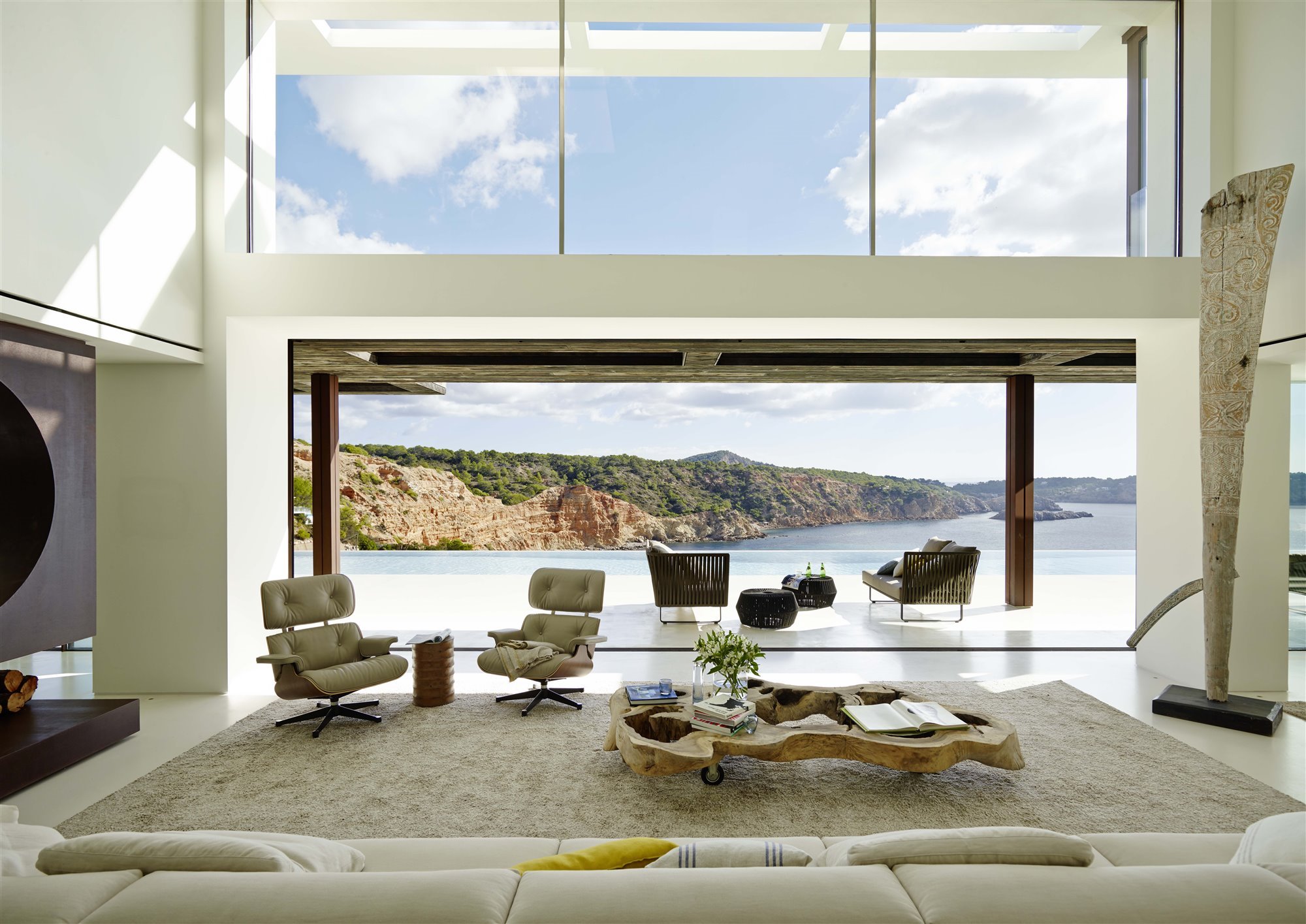 salon porche piscina de villa alegre Ibiza