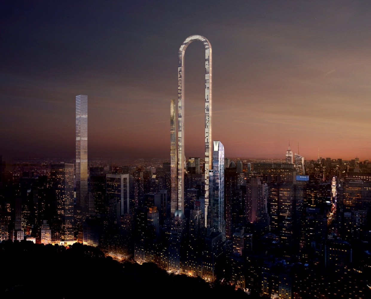 the big bend rascacielos noche nueva york