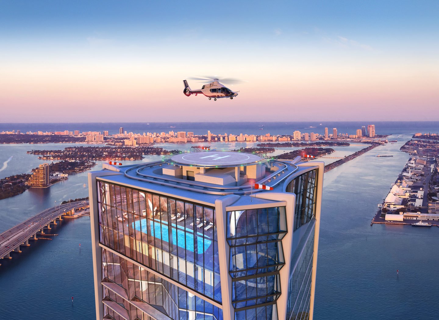 Helipuerto del rascacielos de Zaha Hadid en Miami