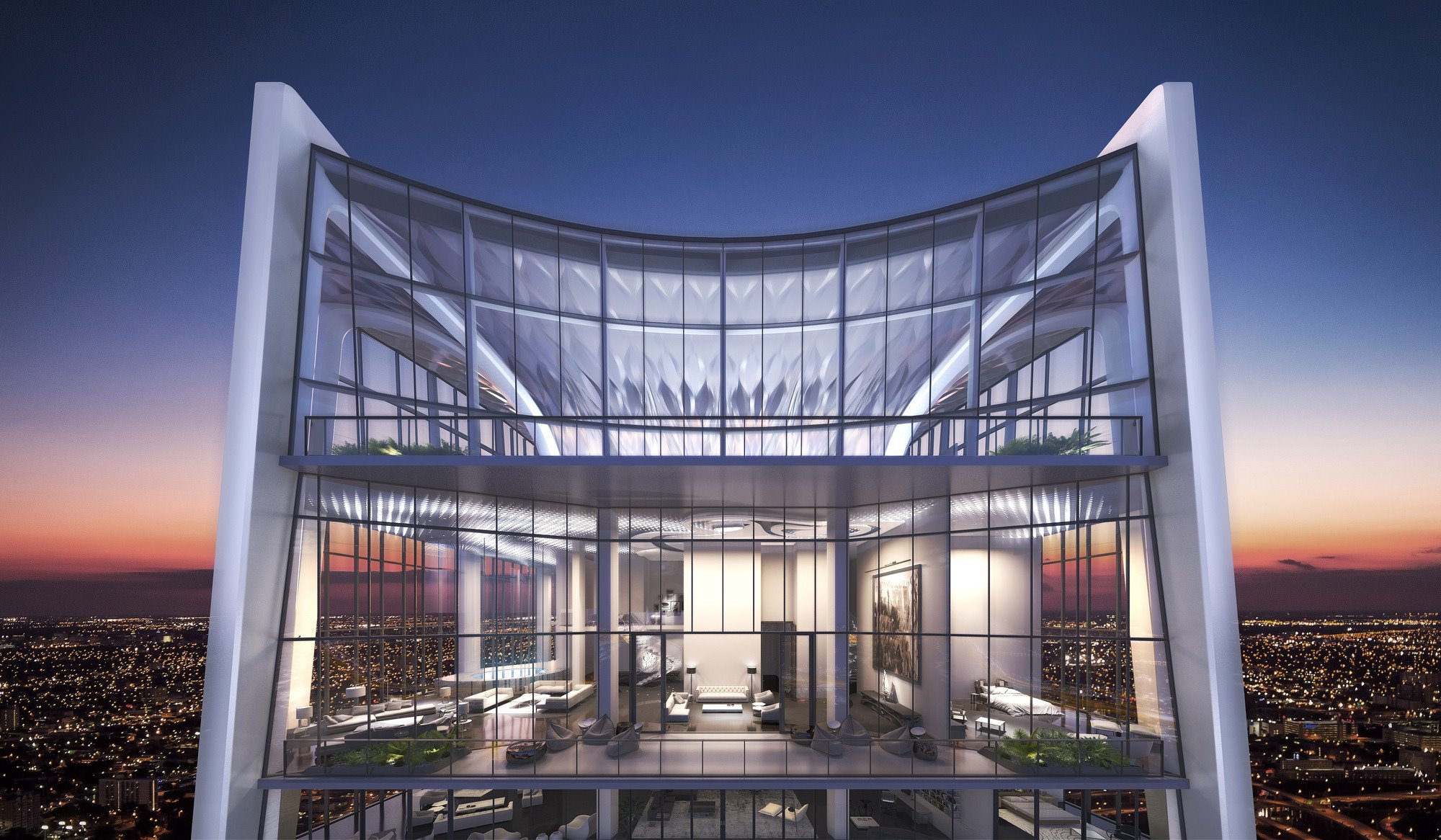 Piso desde fachada rascacielos Beckham Miami Zaha Hadid