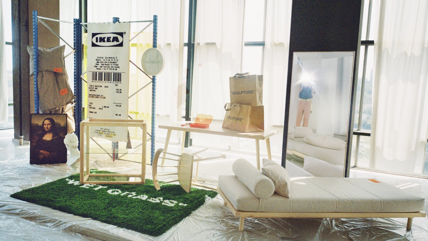 Diversos de los productos de la colección Markerad de Virgil Abloh para Ikea