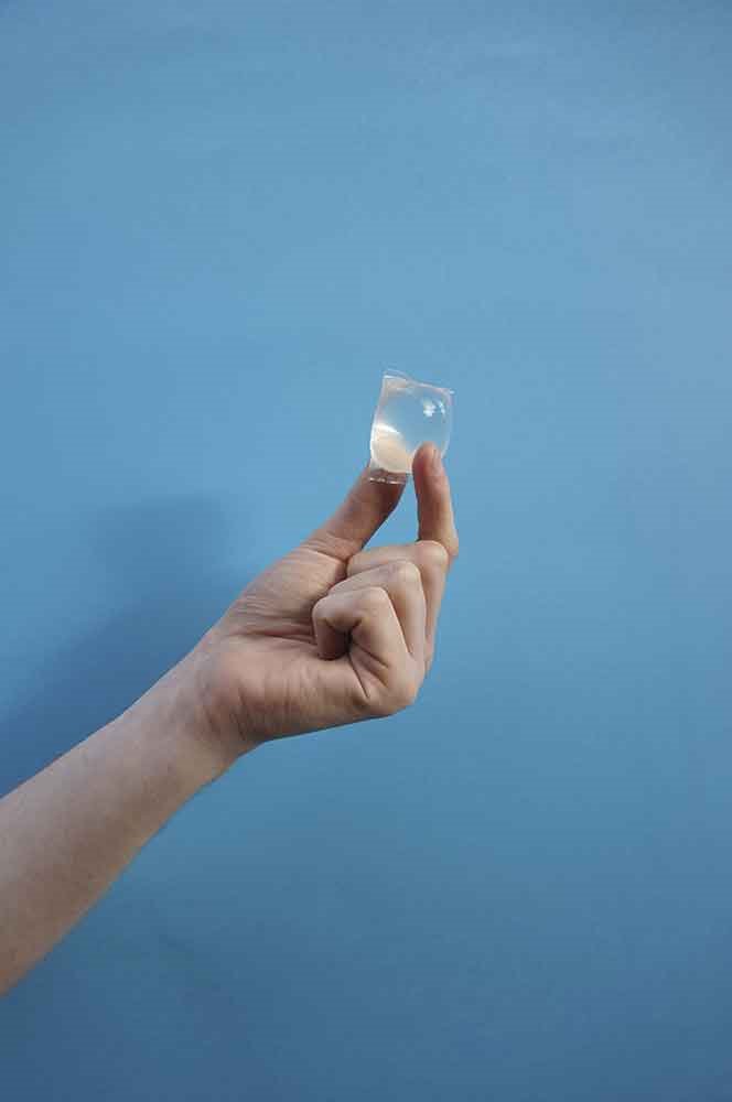 Ooho de Skipping Rocks Lab exposicion-FOOD BIGGER THAN THE PLATE EN EL -museo-victoria-albert-Londres