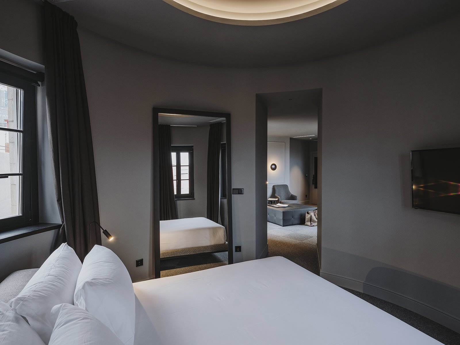 Dormitorio del hotel moderne en gijon