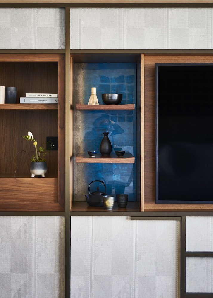 Decoracion de una de las habitaciones del hotel Nobu de Robert de Niro en Barcelona