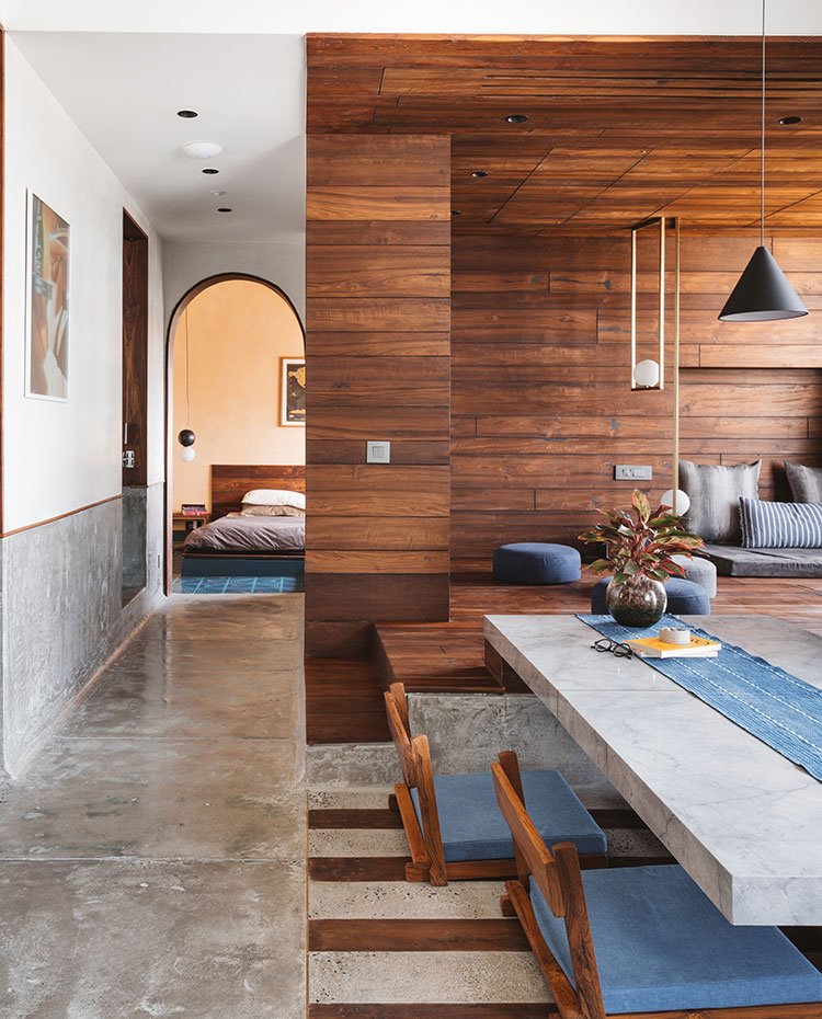 Zona de paso junto a comedor y zona de estar 