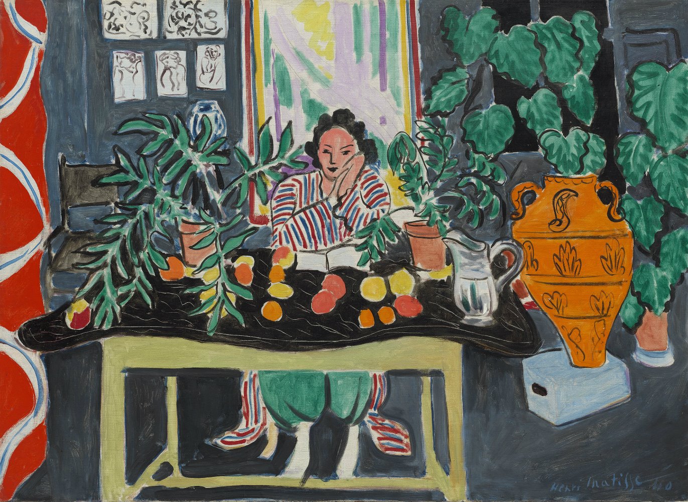 Henri Matisse Cuadro Intérieur au vase étrusque de 1940