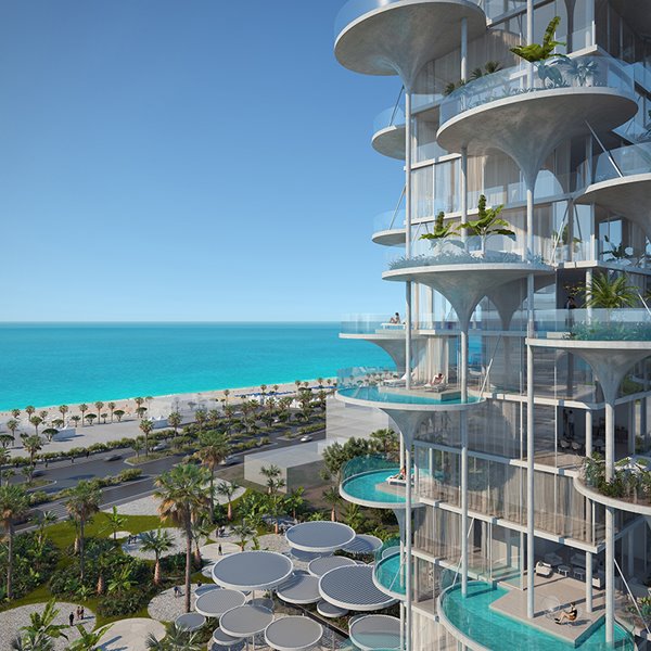 Hamonic + Masson diseña una torre donde los balcones son... ¡piscinas!