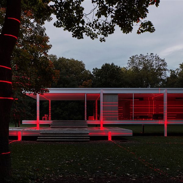 Un láser descubre la extraordinaria geometría de la casa Farnsworth de Mies van der Rohe