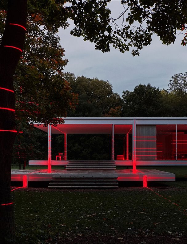 Un láser descubre la extraordinaria geometría de la casa Farnsworth de Mies van der Rohe