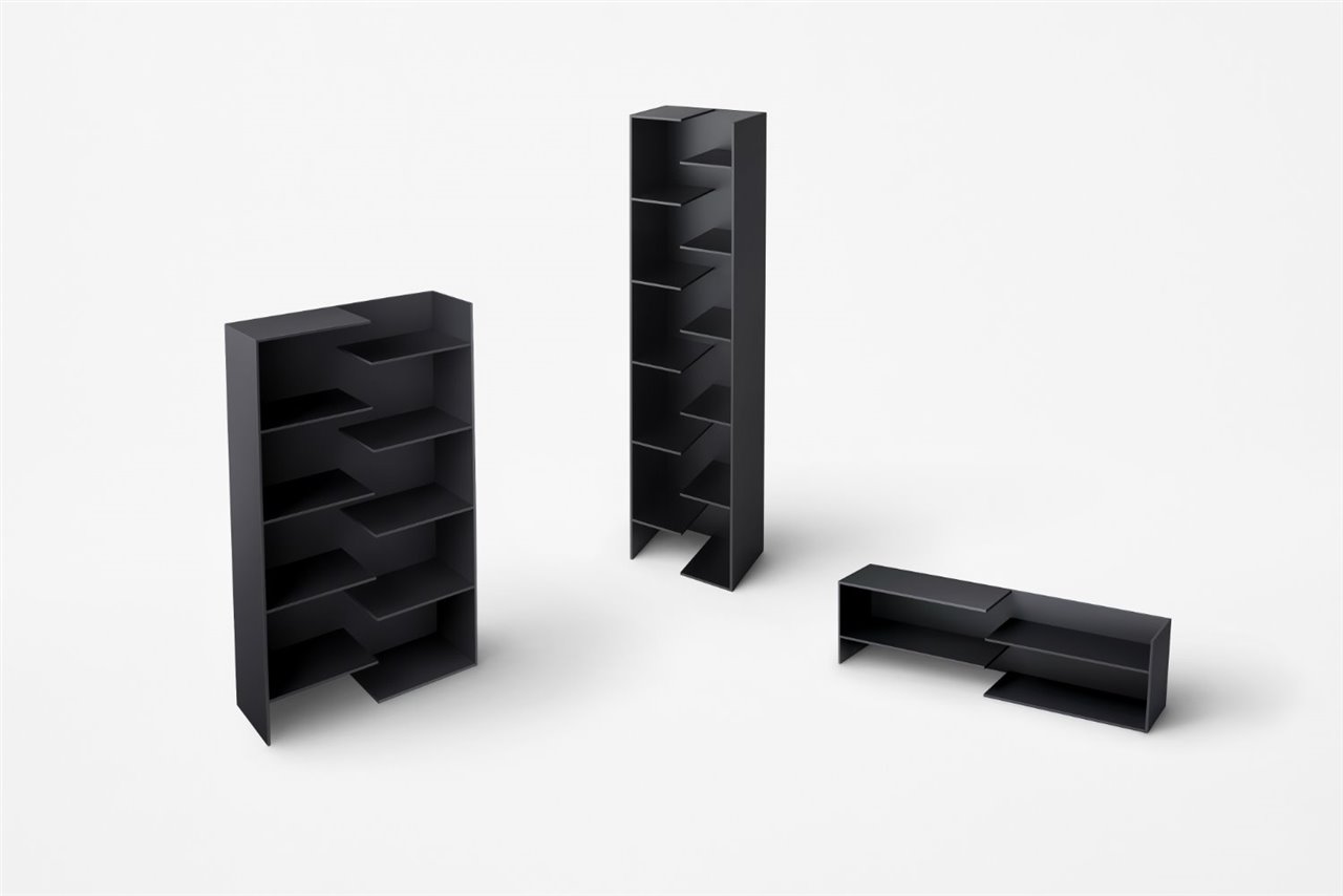 Las unidades de estanterías y librerías Step de Nendo, para Desalto, destacan por su ligereza y su diseño minimalista.