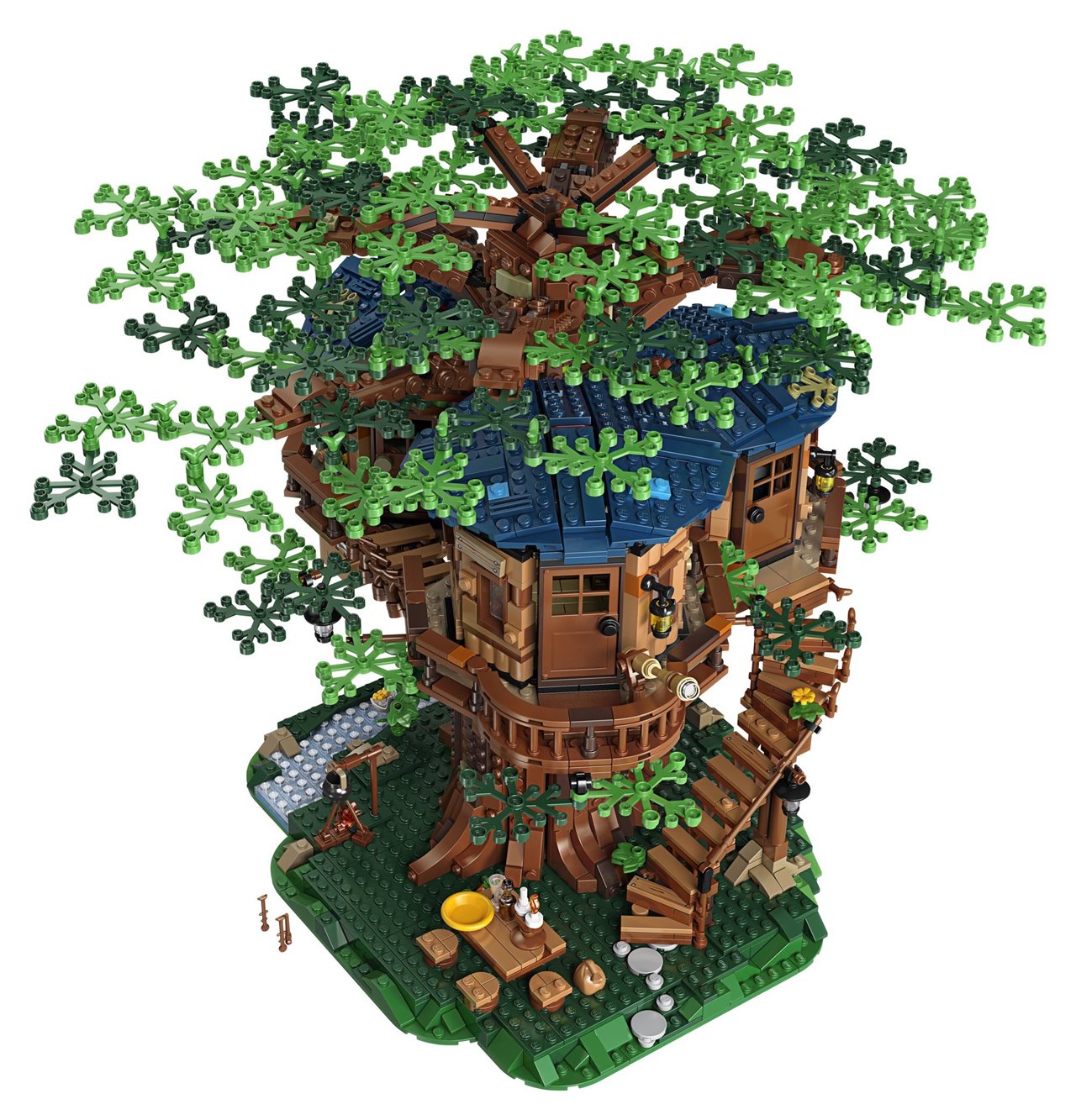 El set de la Casa del Árbol de LEGO completamente montado.