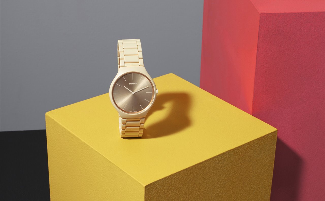 Modelo de la colección Rado Trueline Les Couleurs Le Corbusier, de edición limitada. 