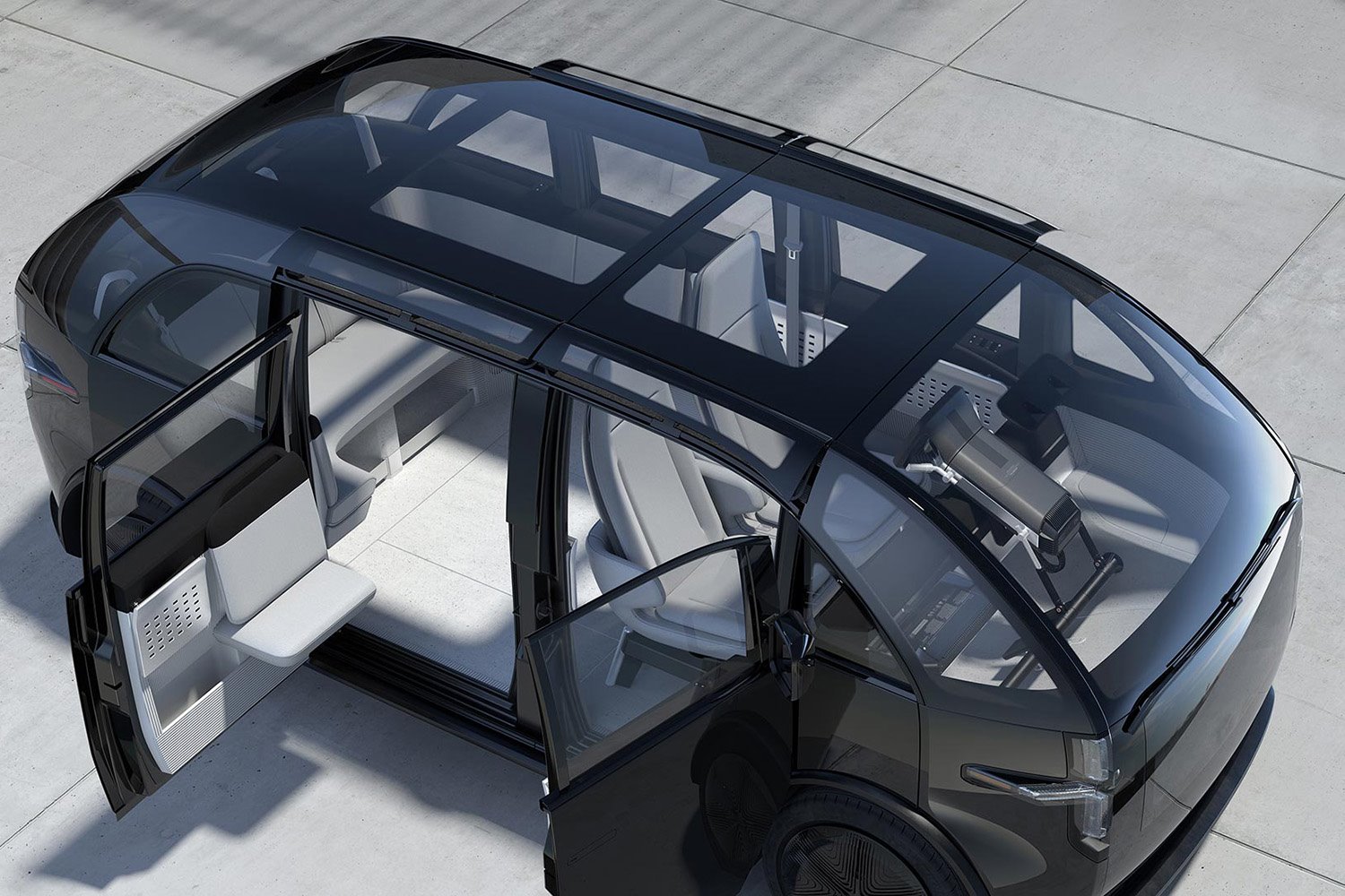 coche eléctrico compartido Canoo techo solar