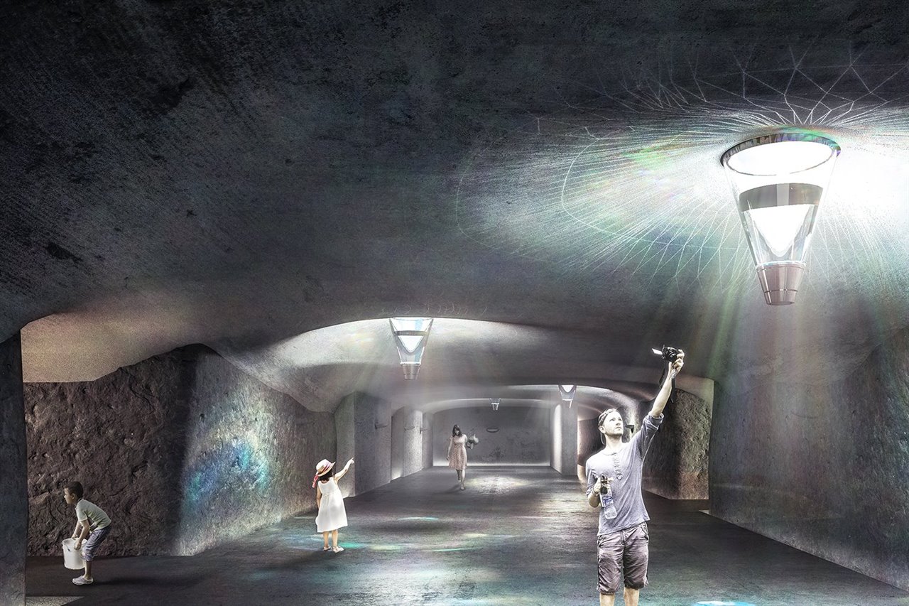 "Light licquefaction", de Ziqi Chen, Shuaizhong Wang, Zeyu Liu (Universidad de Virginia, EE.UU.), ganador regional 2018 en la categoría de luz natural en edificios.