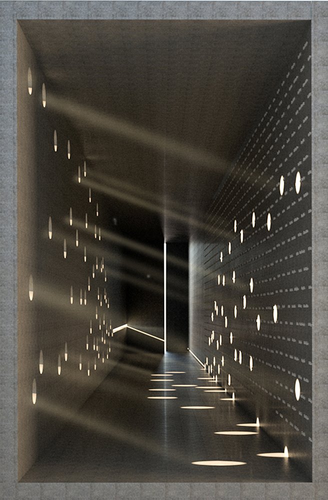 "My dead relative in the light", de Qi Wang, Jingkai Chen, Peilin Yin (Universidad Tecnológica de Qingdao, China), ganador regional 2018 en la categoría de luz natural en edificios.