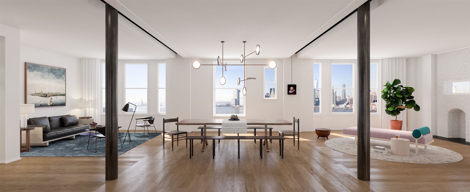 CH GreatRoom 0415B final-1. Salon comedor loft The Standish Brooklyn