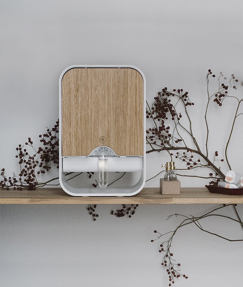 Scent Creator, una máquina que permite al usuario su propia fragancia. Forma parte del proyecto The Alchemist Atelier, de la firma de perfumería y lujo puig y el fabricante de electrodomésticos BSH.
