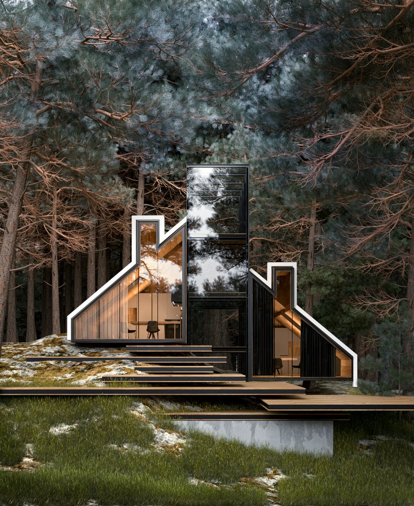 Casa York, de Alex Nerovnya, destaca por su sencilla geometría y su techo a dos aguas.