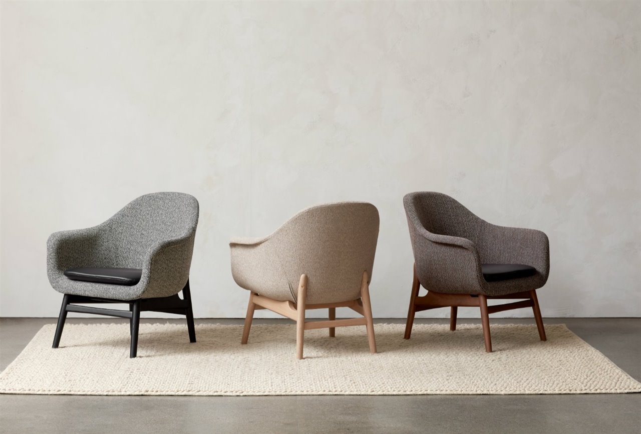 El sillón Harbour, de Norm Architects para Menu, es de lo más escultural y minimalista. 