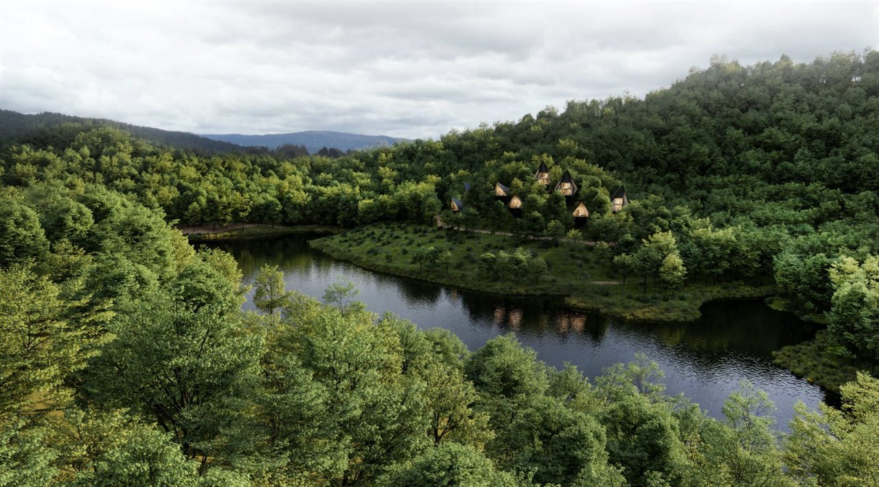 Tree Houses es uno de los múltiples proyectos que revitalizarán el lago Dawson de West Virginia.