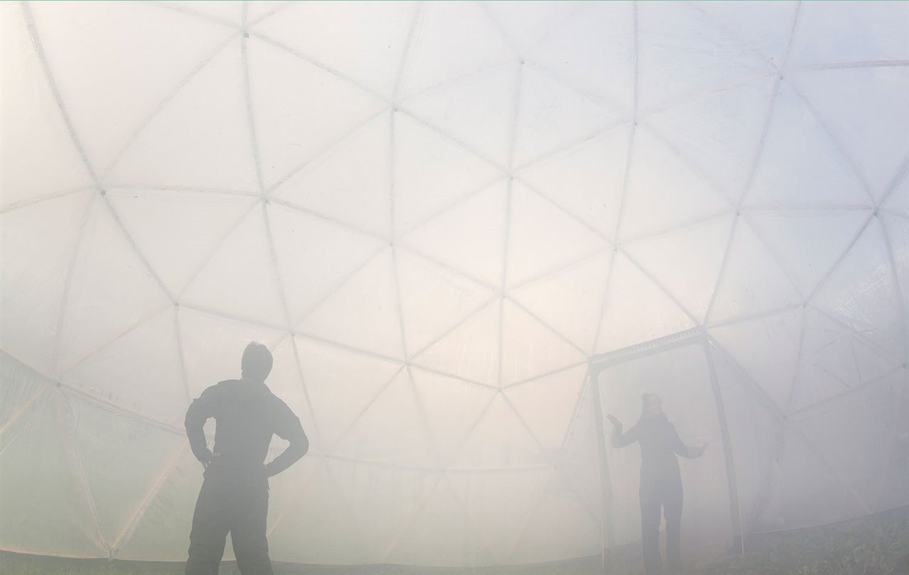 Interior de la Burbuja de contaminación de Nueva Delhi