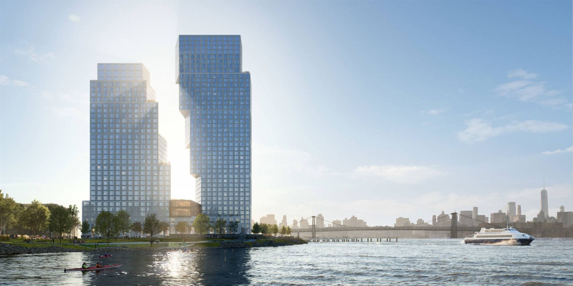 Rascacielos en Greenpoint Landing diseñadas por OMA