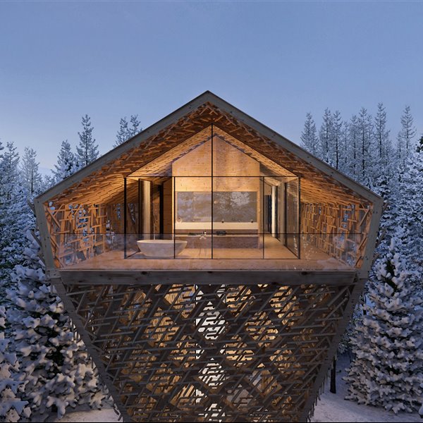 Este es el hotel con más reservas para Navidad: unas lujosas cabañas en medio del bosque nevado