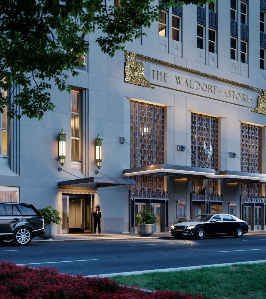 Entrada de The Towers of The Waldorf Astoria en Nueva York