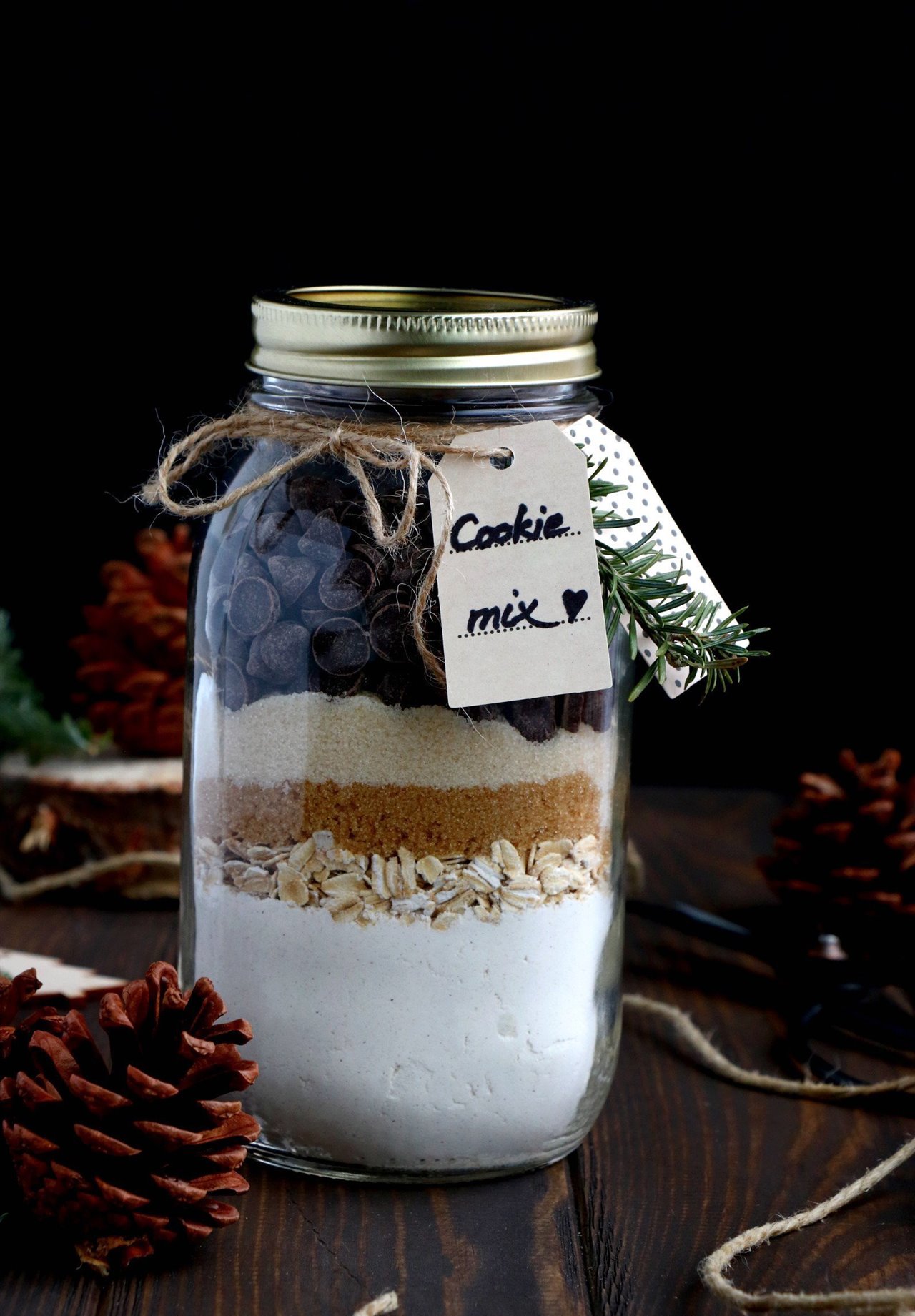 Receta de galletas en un tarro
