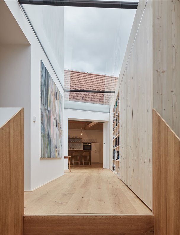 El secreto de la inspiración alpina de esta casa en Praga 