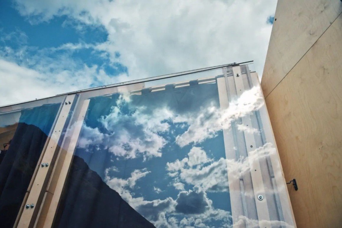 cabina con techo descubierto cielo