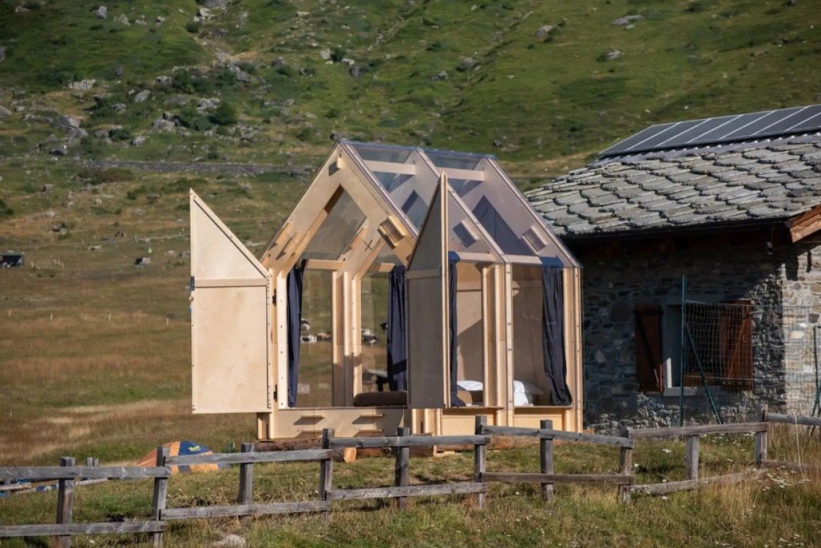 cabina en la montaña