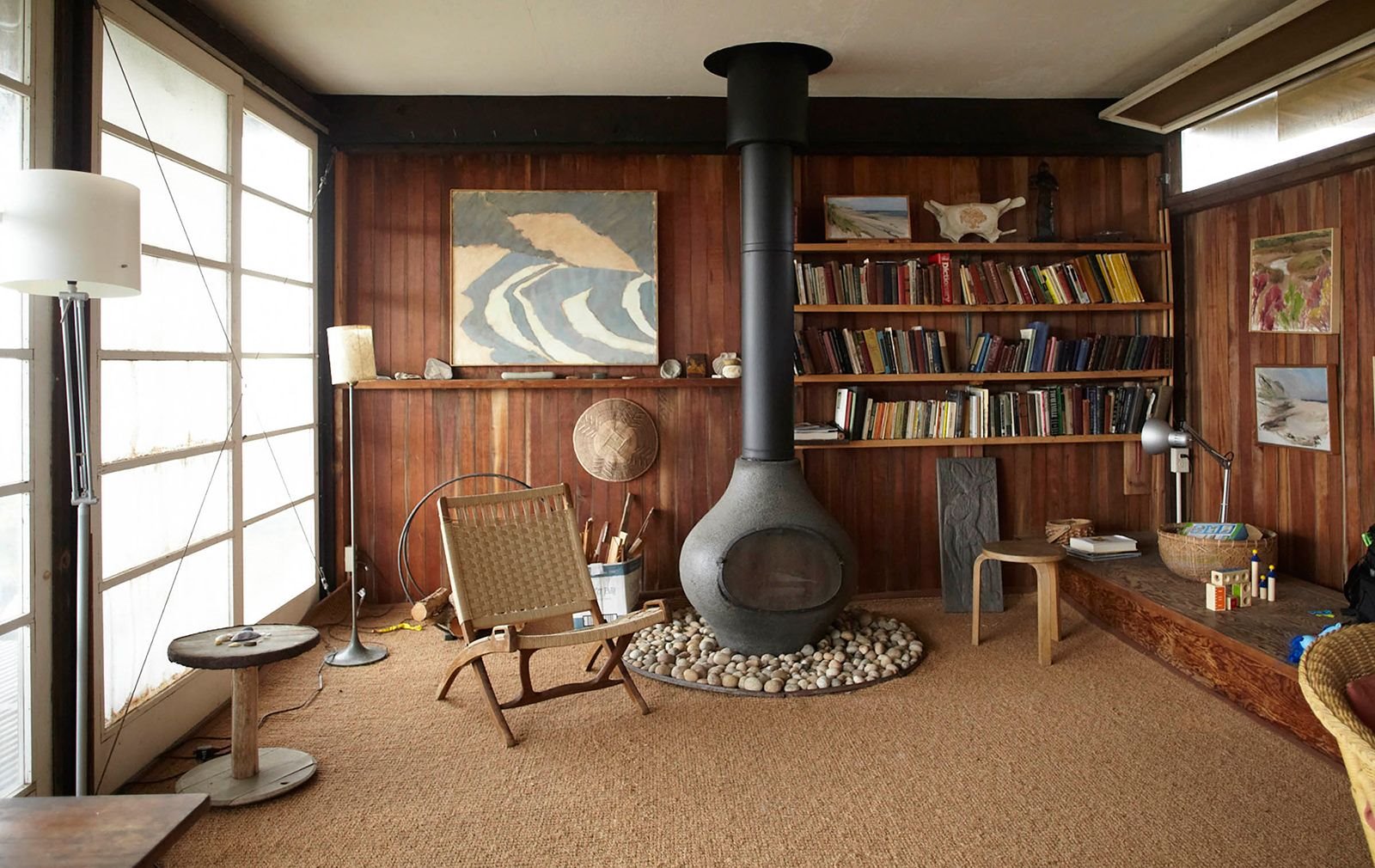 Cabaña en Duck Harbor de Jack Hall midcentury