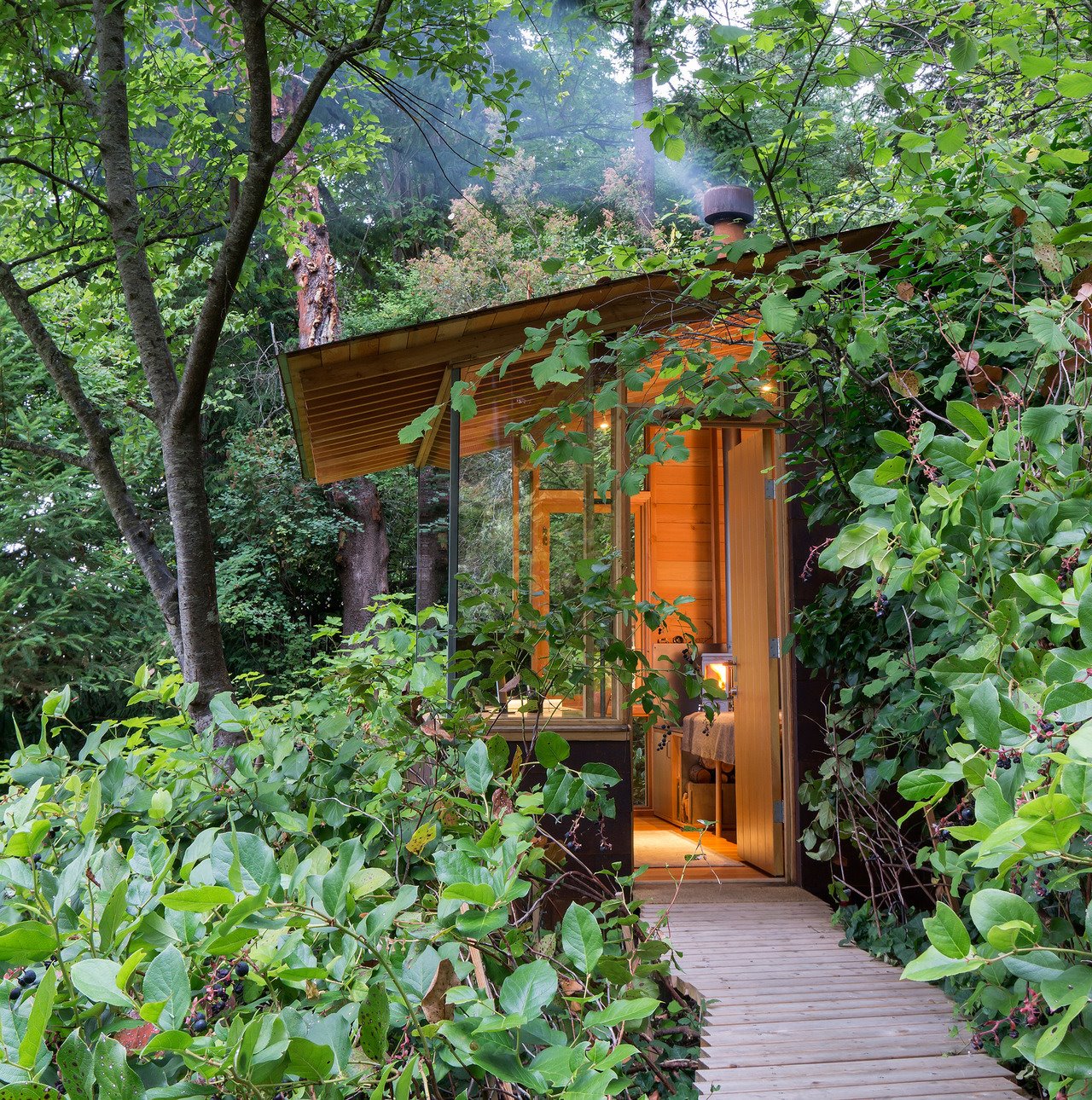 Cutler Anderson Studio-bunkhouse cabaña madera