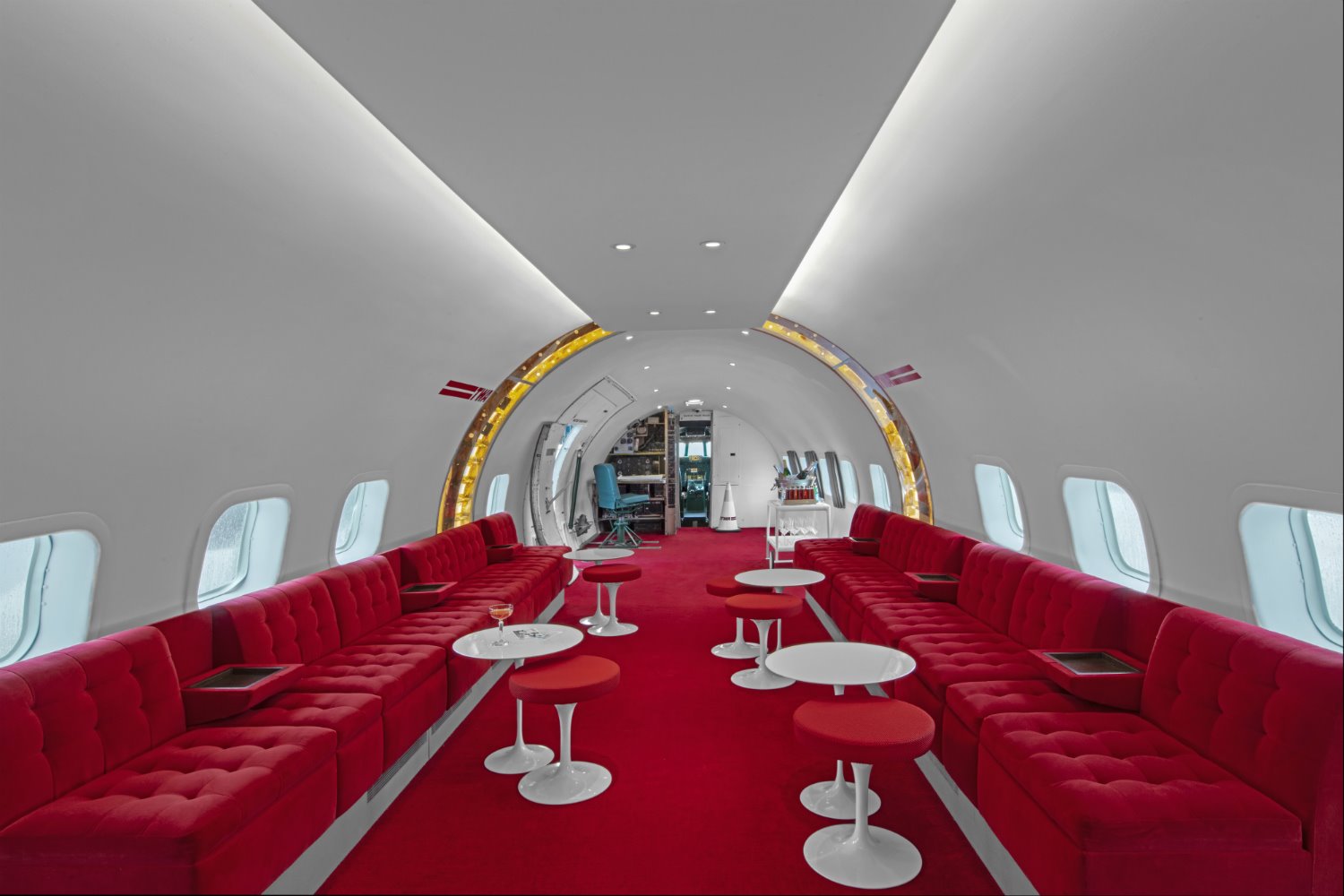 Connie Cocktail Bar en el TWA Hotel JFK Airport de Nueva York 