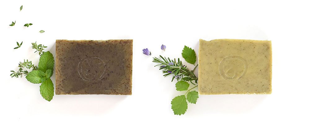Productos de cosmetica natural zero waste jabones con menta