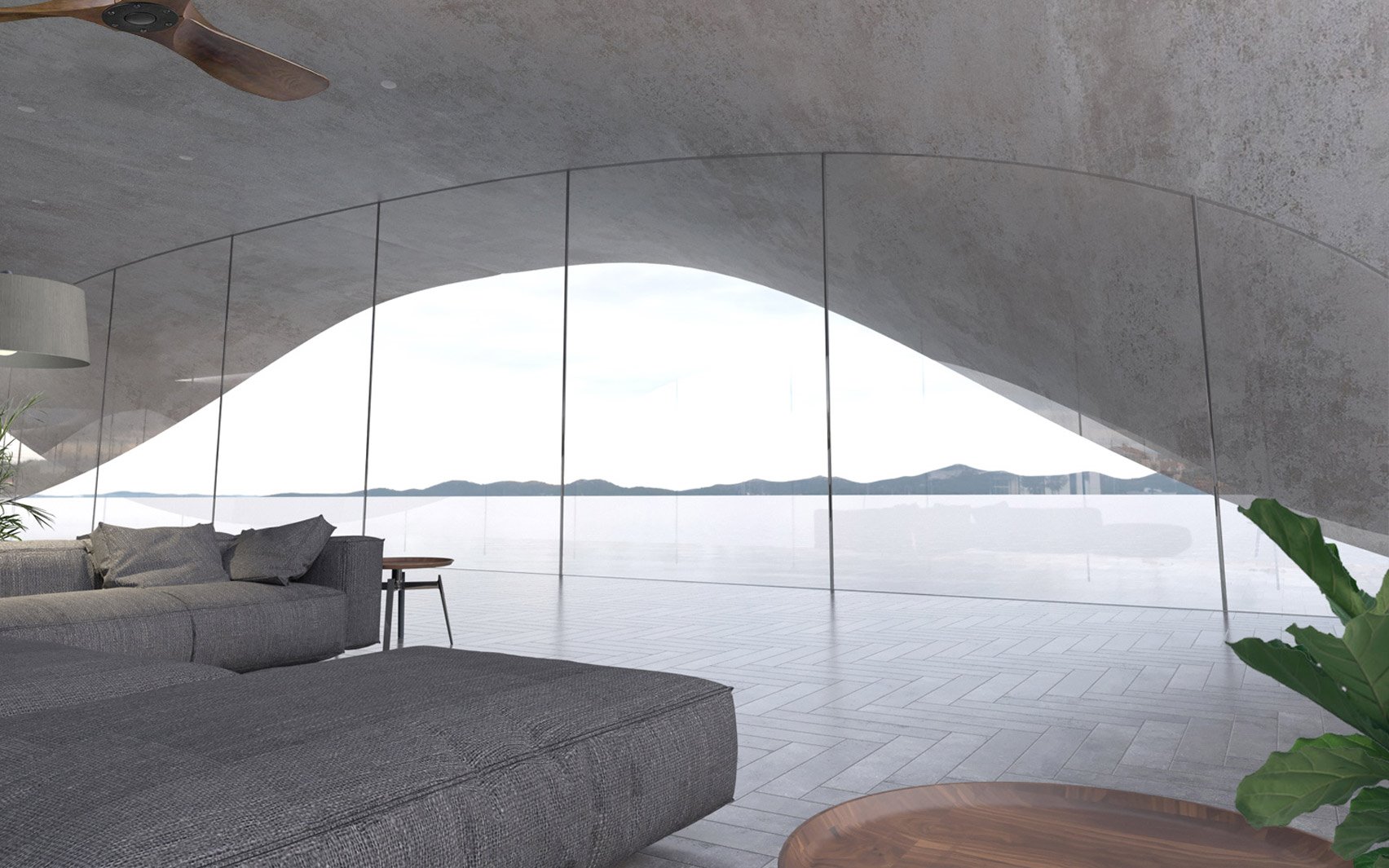 Vistas desde el interior de twine house de antony gibbon