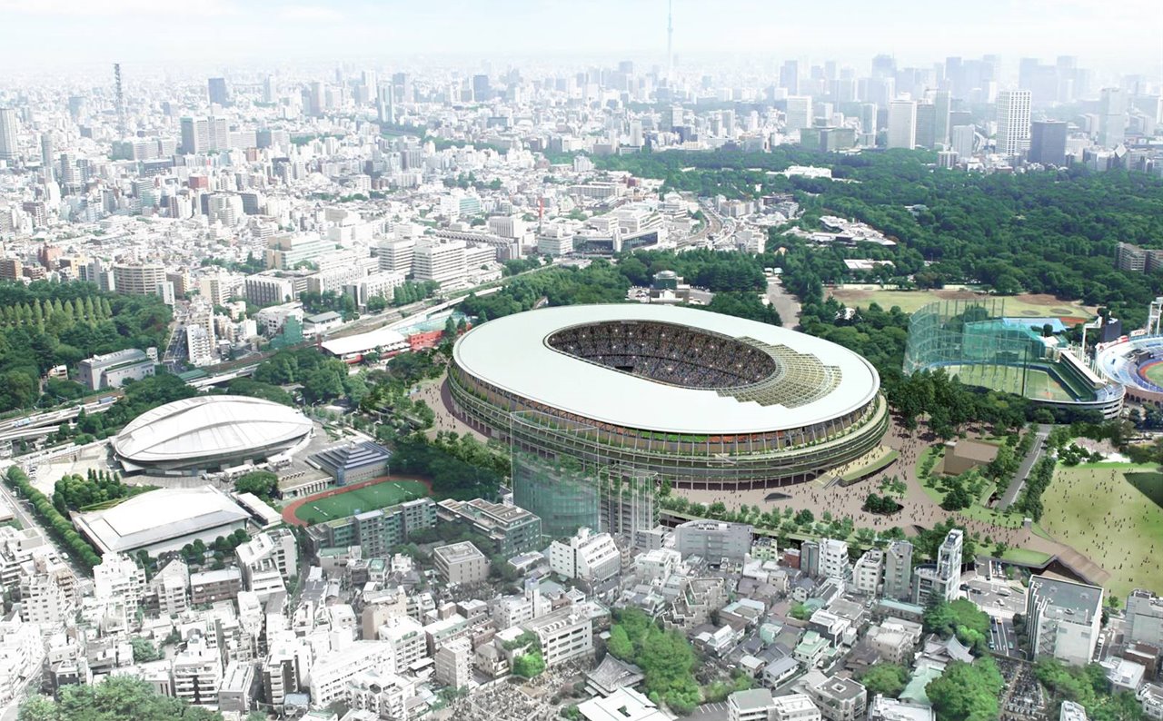 Imagen del proyecto de Kengo Kuma para el estadio olímpico de Tokyo 2020