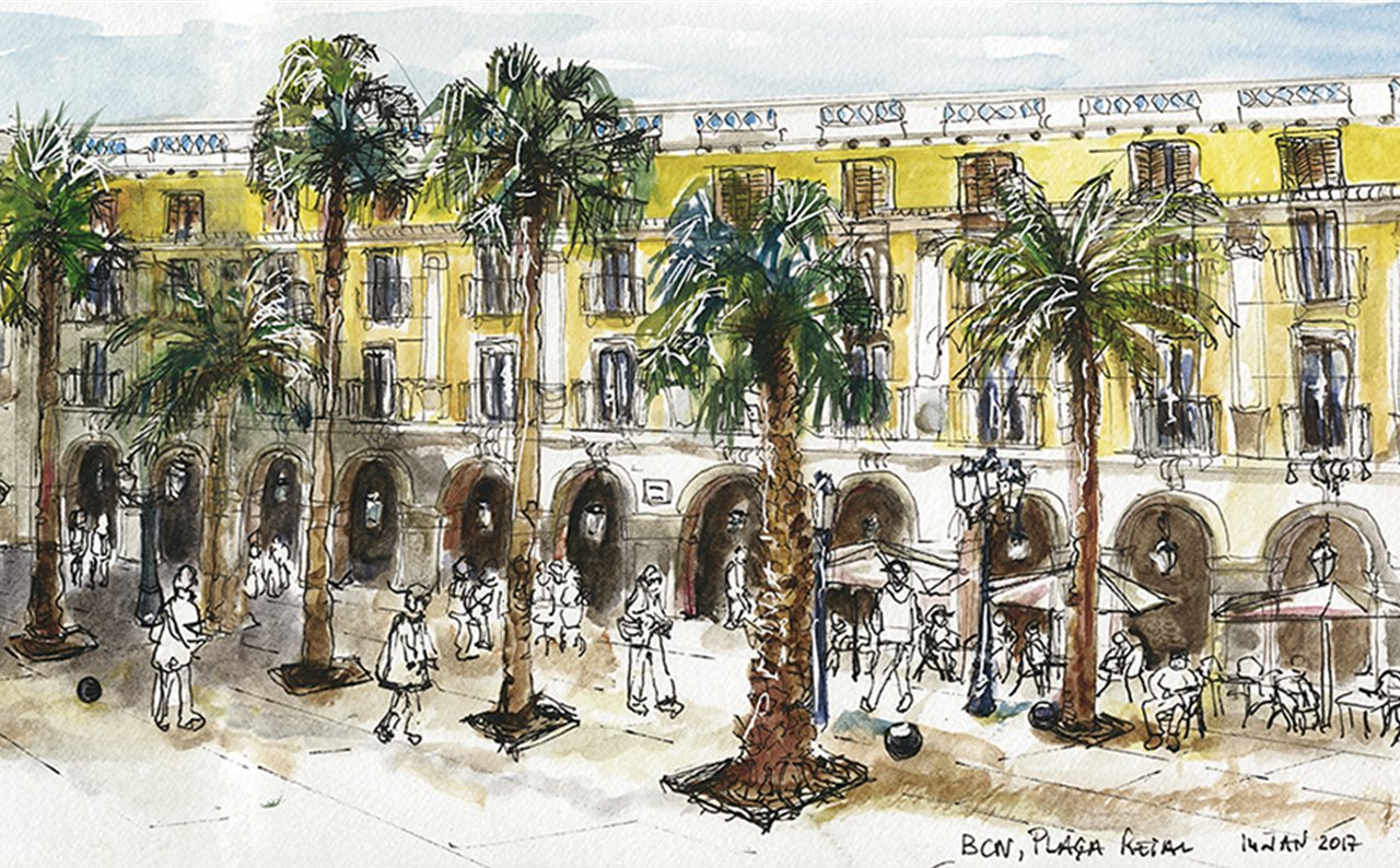 Plaza Real de Barcelona, por Bea de Quintana