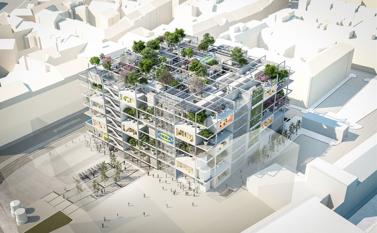 La nueva tienda "verde" de IKEA en Viena tendrá 160 árboles, repartidos entre la terraza y las distintas plantas, y es un diseño del estudio vienés de arquitectura querkraft architektende.
