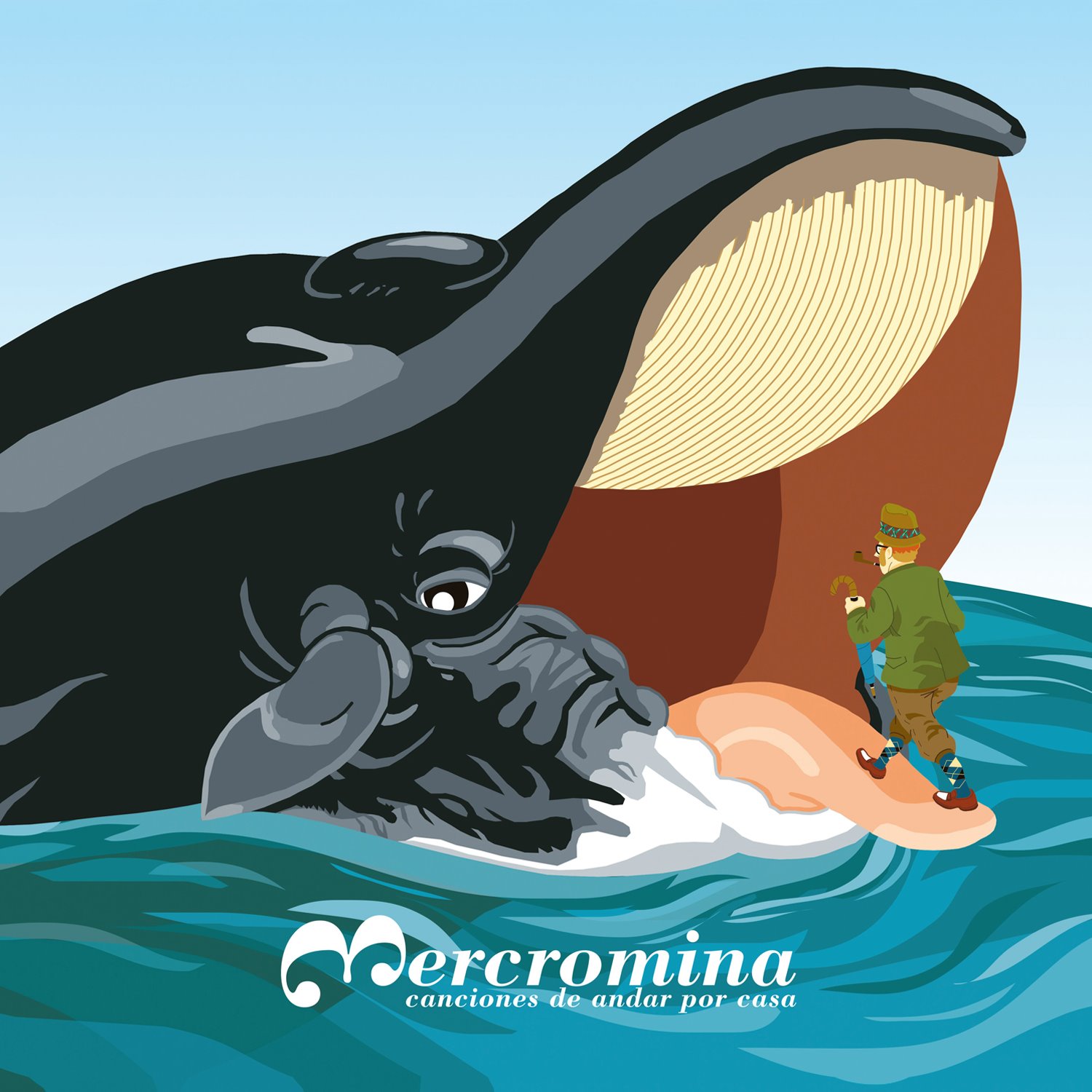 Portada Mercromina ilustracion Joaquin Reyes. Mercromina: Canciones de andar por casa (1999)