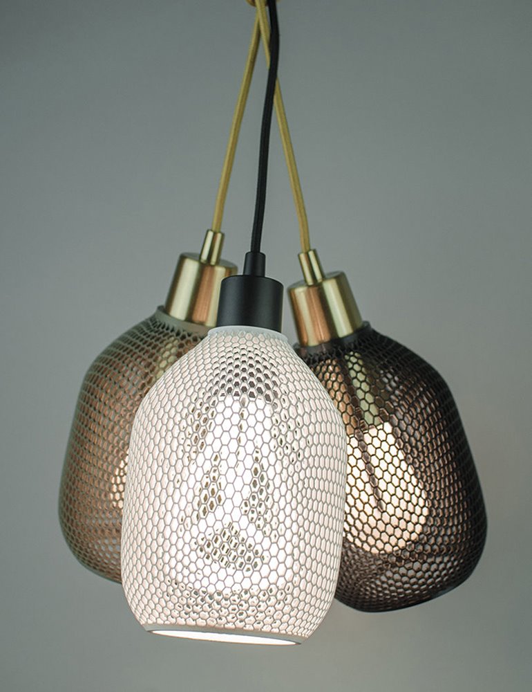 plástico eco lámpara hive luke deering plumen